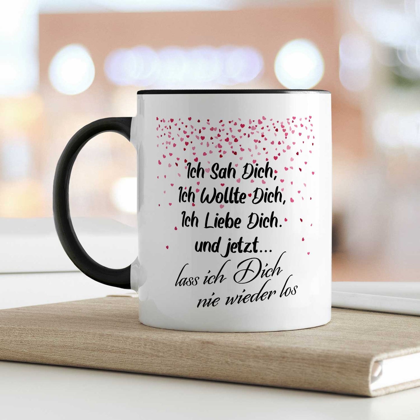 Bedruckte Tasse mit Spruch - Ich sah dich