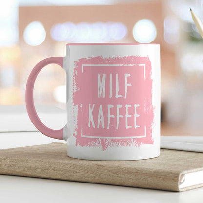 Bedruckte Tasse mit Spruch - "Milfkaffee"