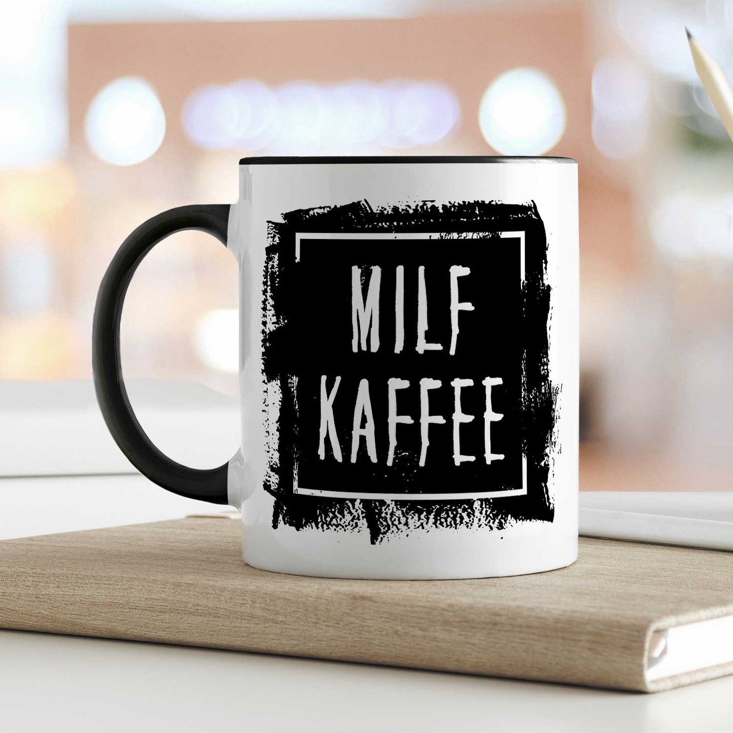 Bedruckte Tasse mit Spruch - "Milfkaffee"