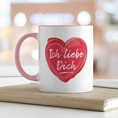Bedruckte Tasse mit Spruch - Ich liebe dich