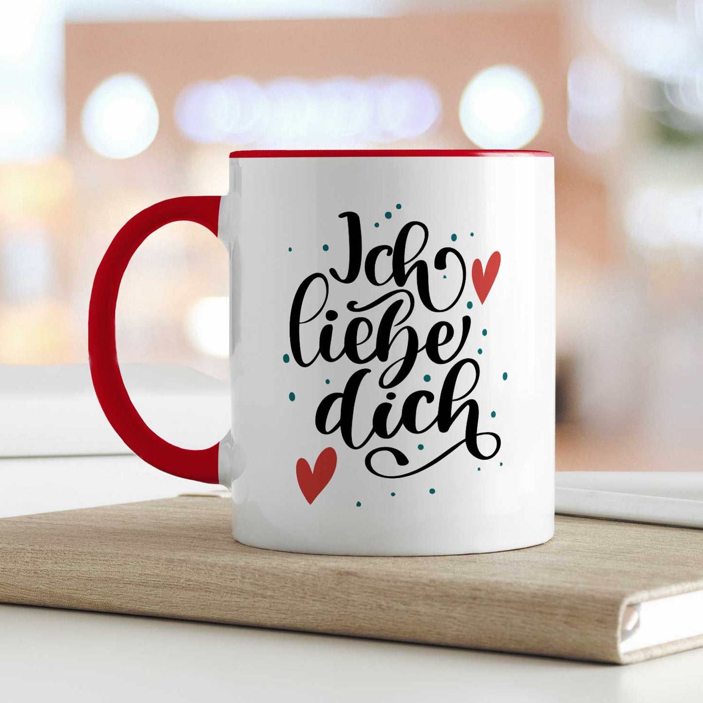 Bedruckte Tasse mit Spruch - Ich liebe dich V2