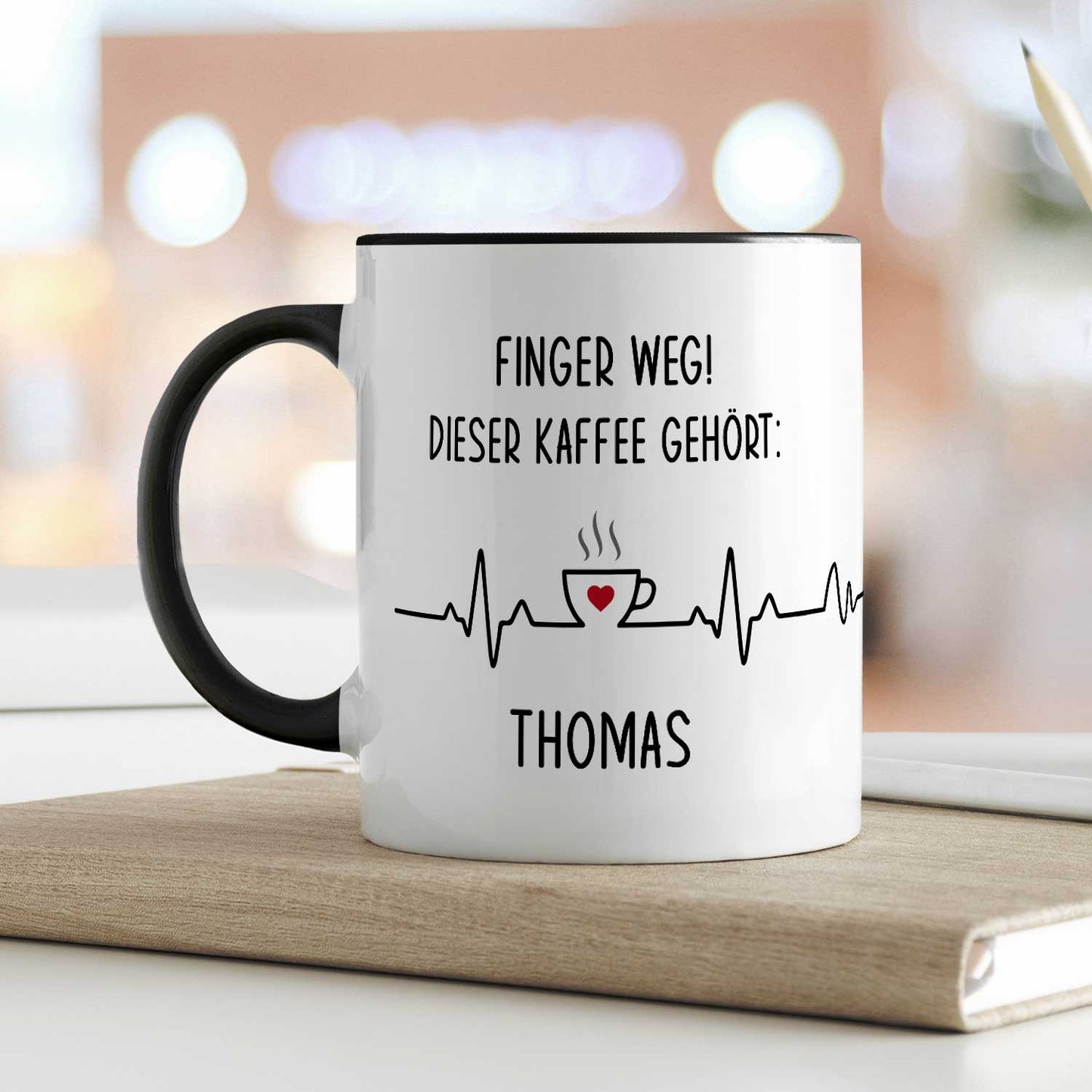 Bedruckte Tasse mit Spruch - Finger Weg!