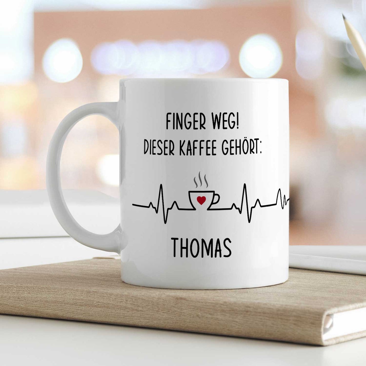 Bedruckte Tasse mit Spruch - Finger Weg!