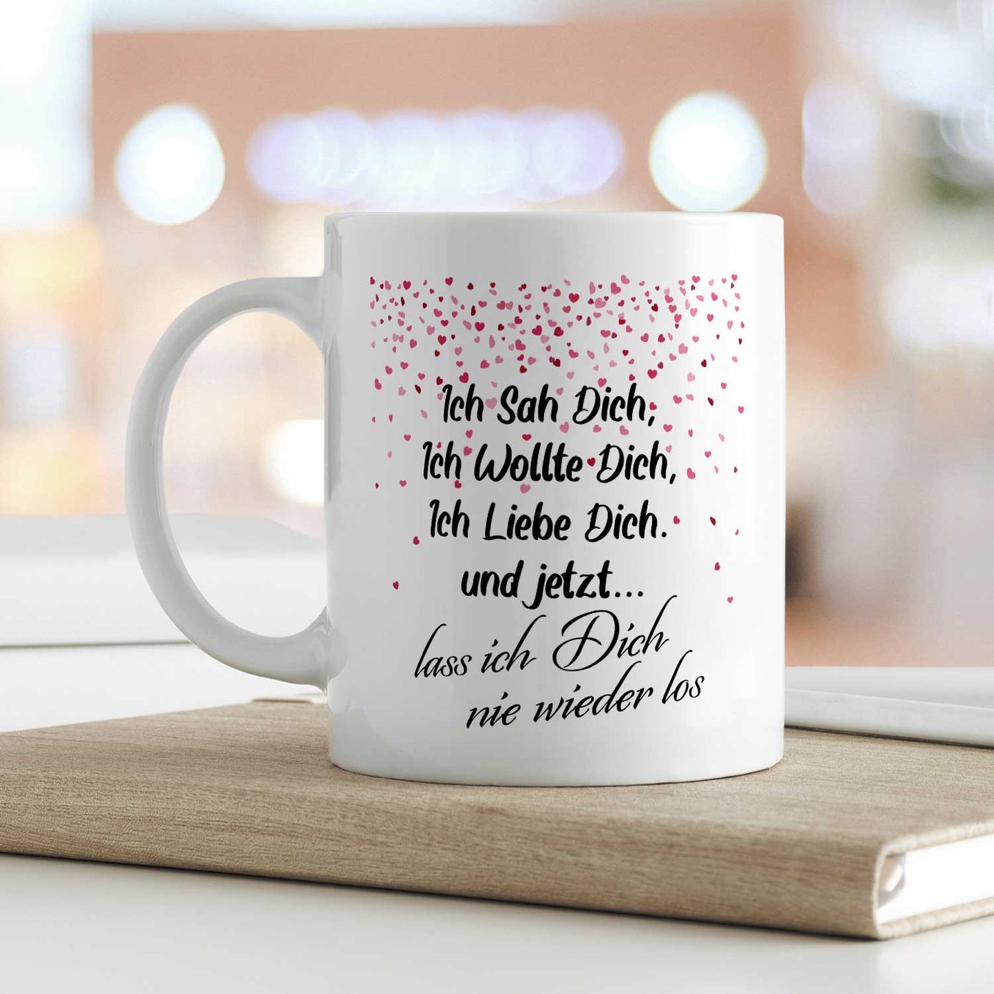 Bedruckte Tasse mit Spruch - Ich sah dich