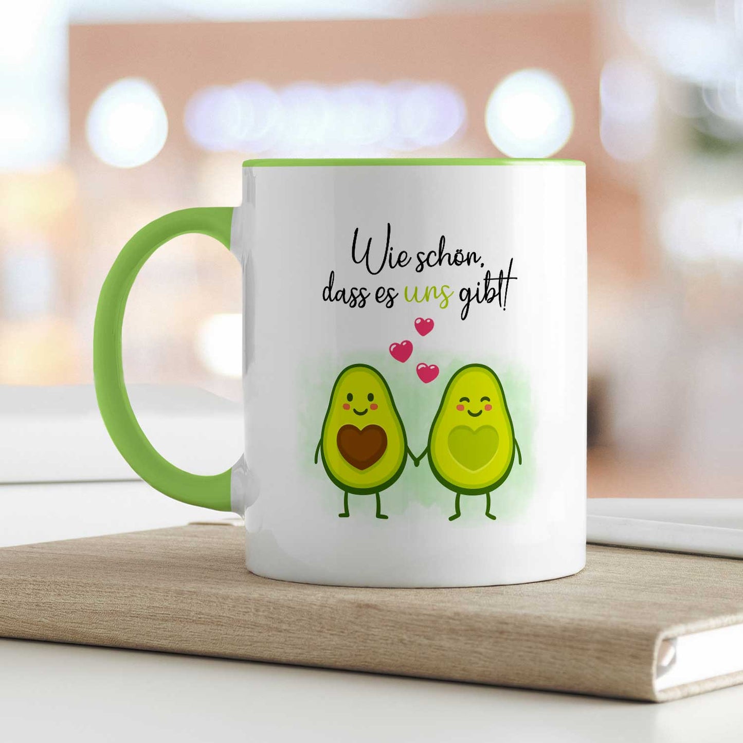 Bedruckte Tasse mit Spruch - Avocado Love