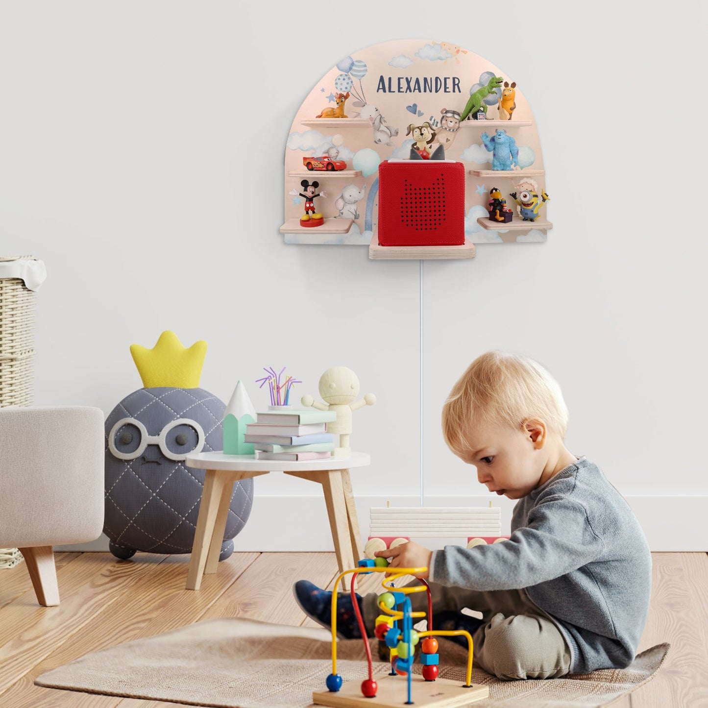 Toniebox Regal für Kinderzimmer - Ballon - Personalisiert mit Namen