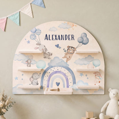 Toniebox Regal für Kinderzimmer - Ballon - Personalisiert mit Namen
