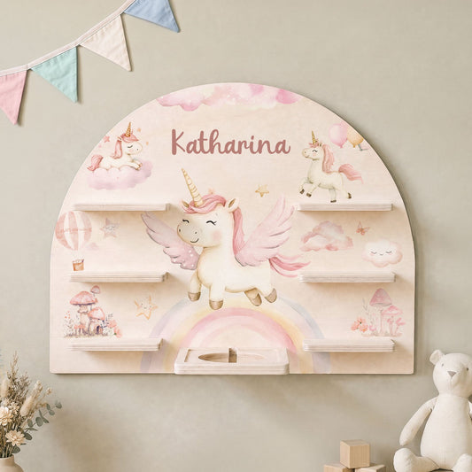 Toniebox Regal für Kinderzimmer - Einhorn - Personalisiert mit Namen