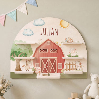 Toniebox Regal für Kinderzimmer - Farm - Personalisiert mit Namen