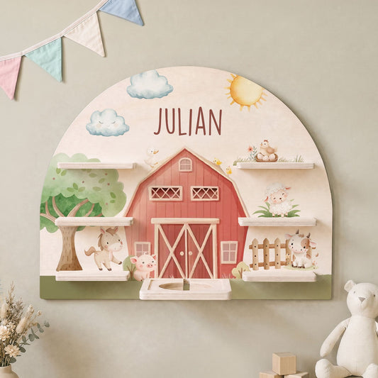 Toniebox Regal für Kinderzimmer - Farm - Personalisiert mit Namen