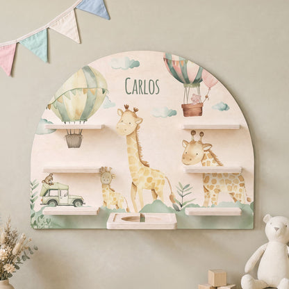 Toniebox Regal für Kinderzimmer - Giraffe - Personalisiert mit Namen
