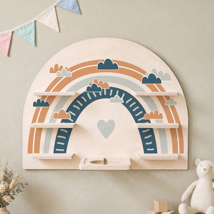 Toniebox Regal für Kinderzimmer - Regenbogen - Kinder Wandregal