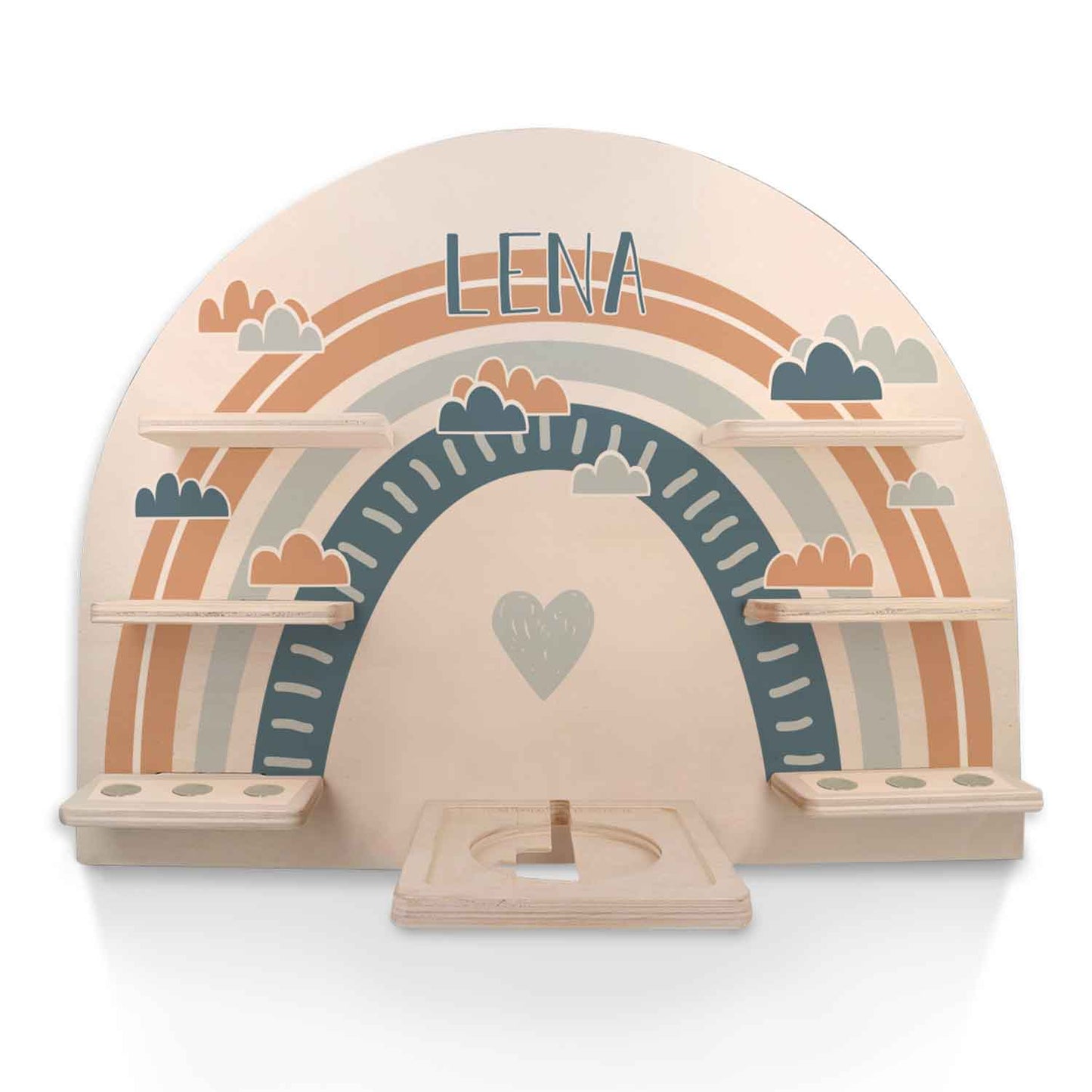 Toniebox Regal für Kinderzimmer - Regenbogen - Personalisiert mit Namen