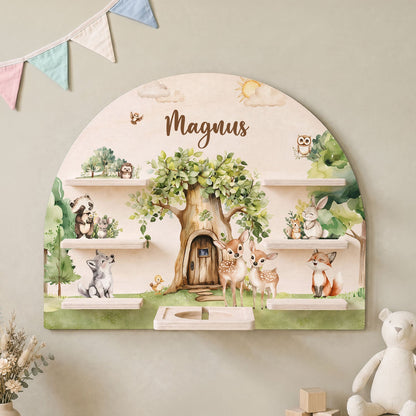 Toniebox Regal für Kinderzimmer - Wald - Personalisiert mit Namen