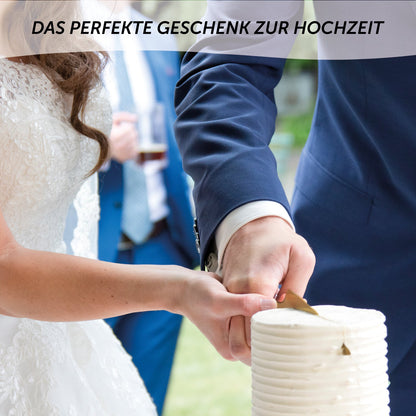 Tortenbesteck im Set - Herzen - Mit persönlicher Gravur als Geschenk zur Hochzeit