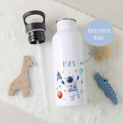 Bedruckte Trinkflasche aus Edelstahl - Astronaut
