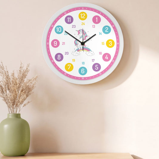 Wanduhr Kinder Einhorn - mit UV Druck