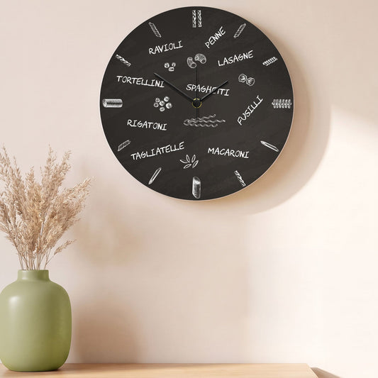 Wanduhr aus Holz Pastalover - mit UV Druck