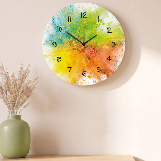 Wanduhr aus Holz Splash Love - mit UV Druck