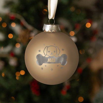 Gravierte Weihnachtskugel - Haustier - Hund & Katze