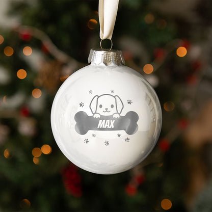 Gravierte Weihnachtskugel - Haustier - Hund & Katze