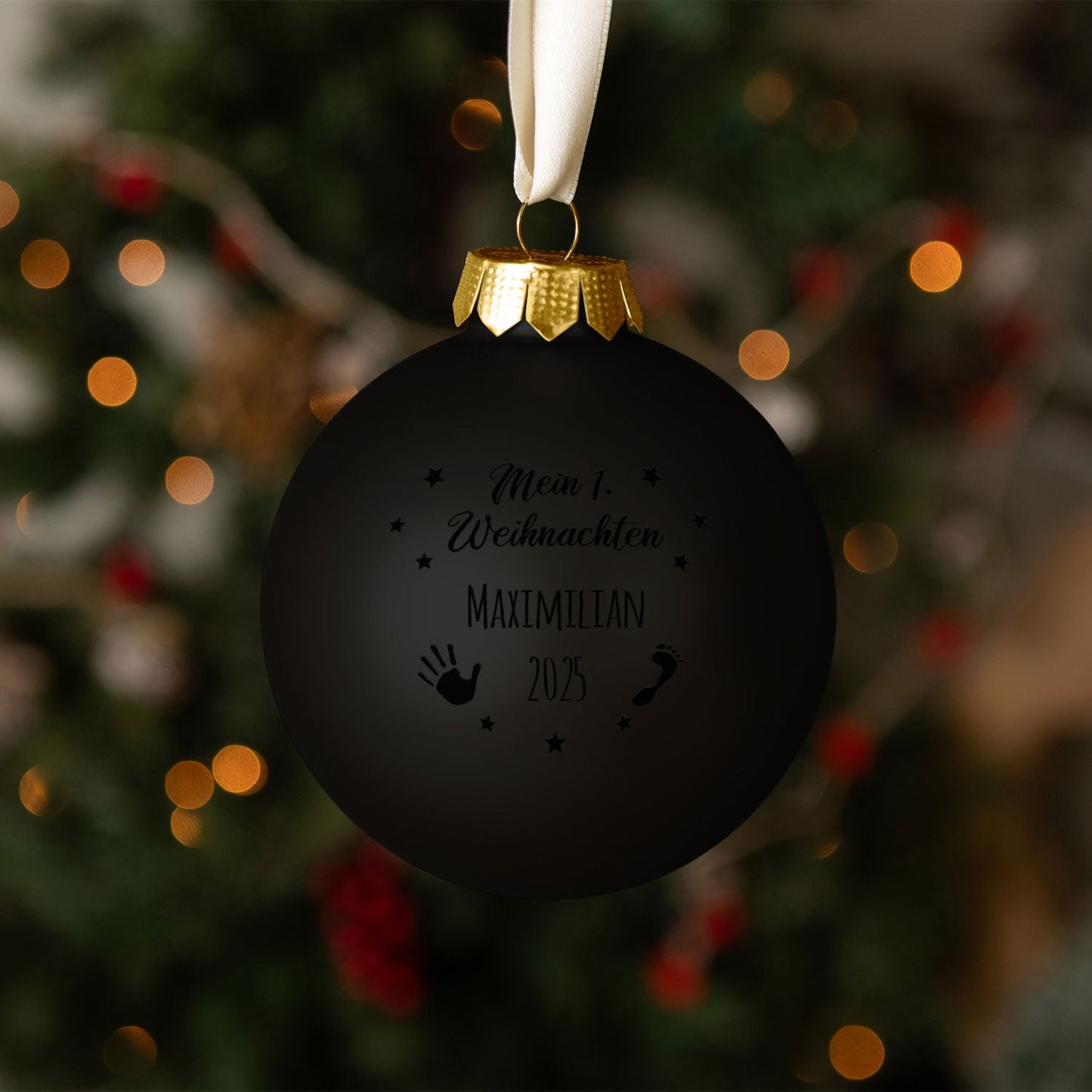 Gravierte Weihnachtskugel - Mein erstes Weihnachten