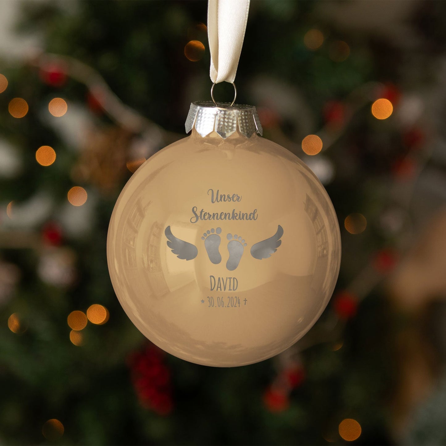 Gravierte Weihnachtskugel - Sternenkind