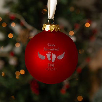 Gravierte Weihnachtskugel - Sternenkind