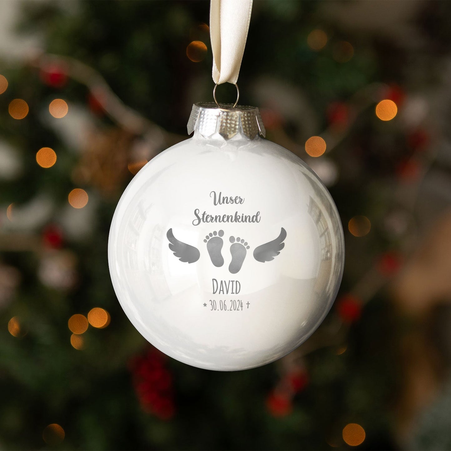 Gravierte Weihnachtskugel - Sternenkind