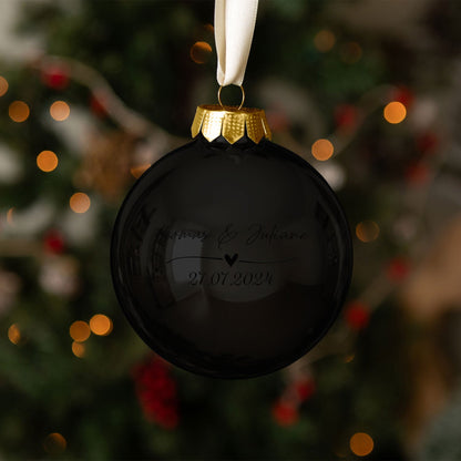 Gravierte Weihnachtskugel - Wedding Love