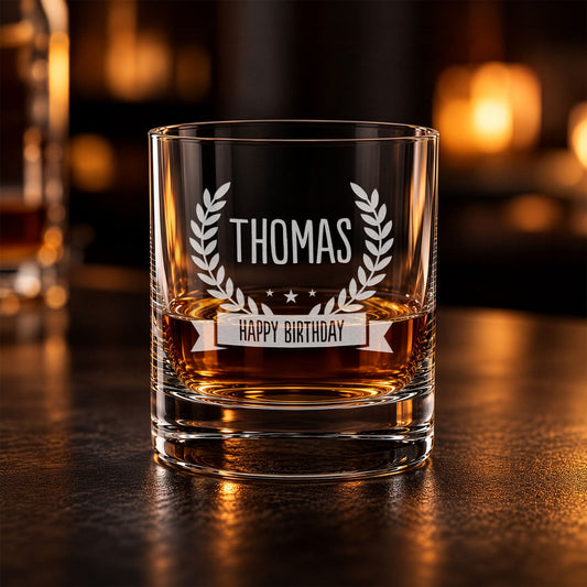Leonardo Whiskyglas mit Gravur "Geburtstagskranz V2"