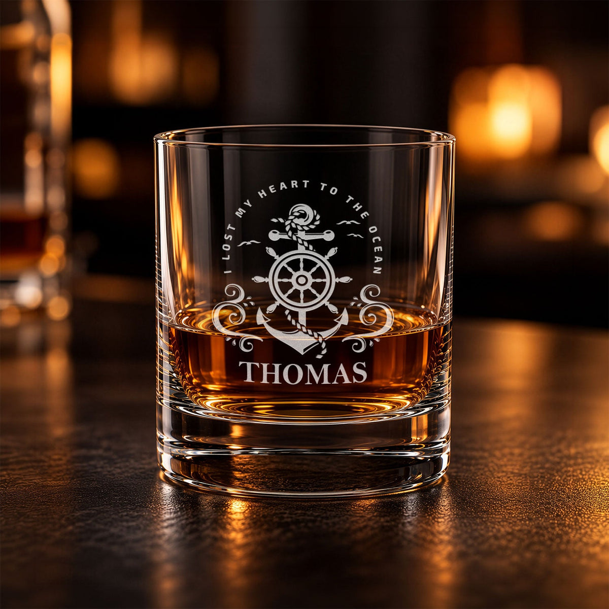 Leonardo Whiskyglas mit Gravur "Heart to the ocean"