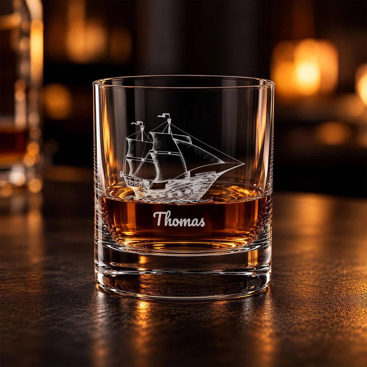 Leonardo Whiskyglas mit Gravur "Segelboot"