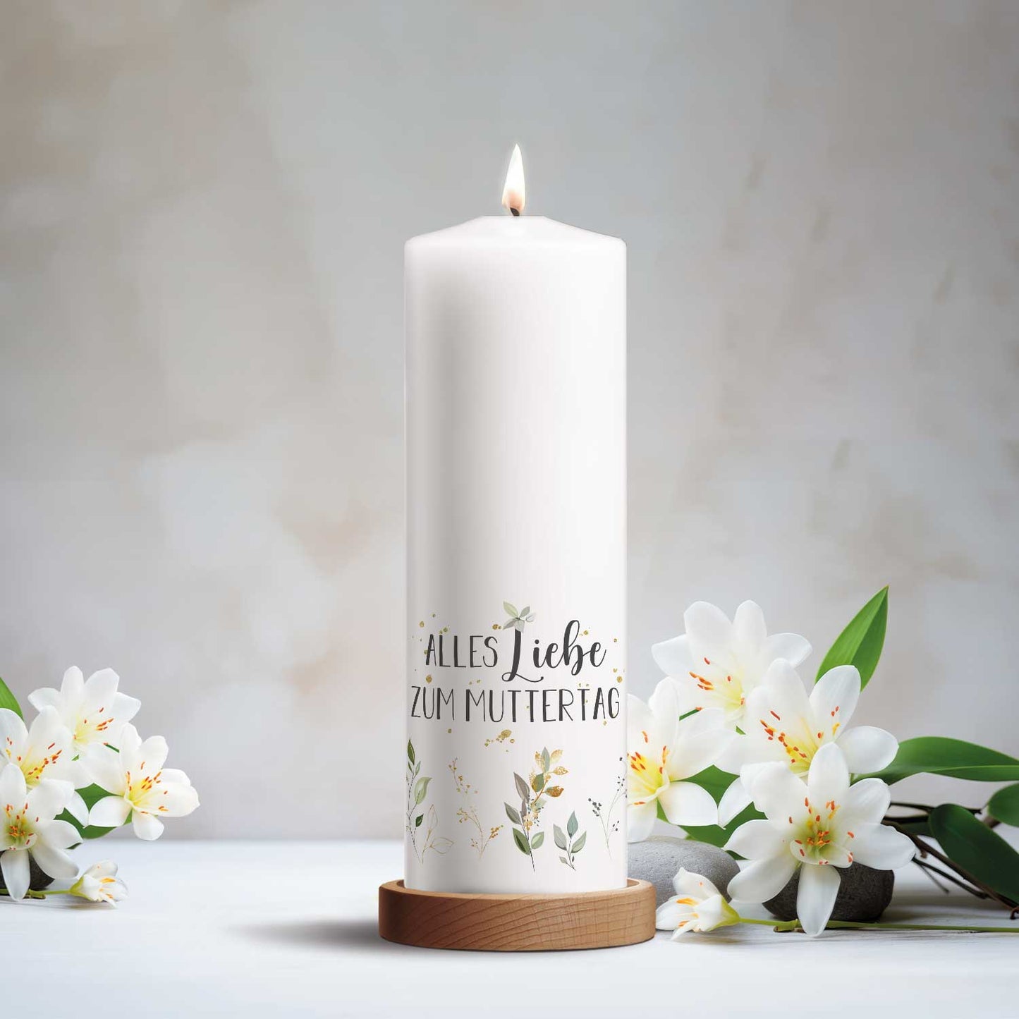 Große Kerze "Alles Liebe zum Muttertag"