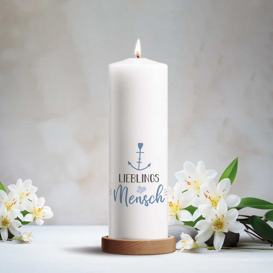 Große Kerze "Lieblingsmensch Anker"