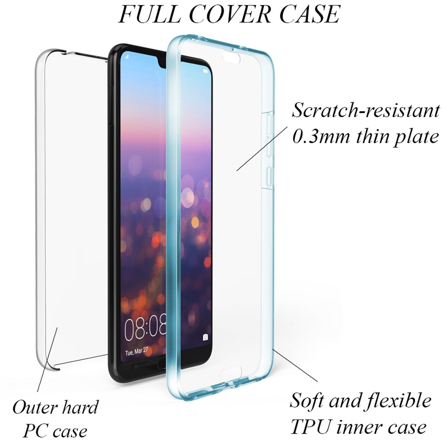 NALIA 360° Hülle für Huawei P20 Pro – Vorne & Hinten Schutz – 360GUARD (Full-Body Case) – Marke aus Berlin