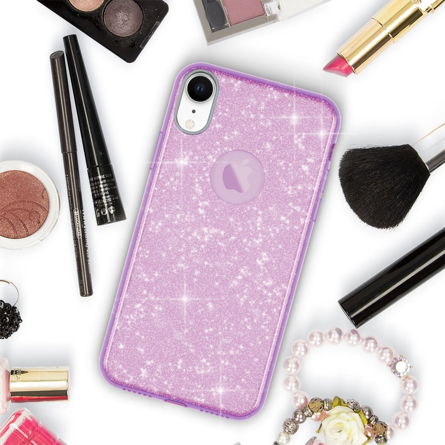 NALIA Glitzerhülle für iPhone XR – Funkelnder Glitzer-Look & Grip – SHINEPOP (Silikon Case) – Marke aus Berlin