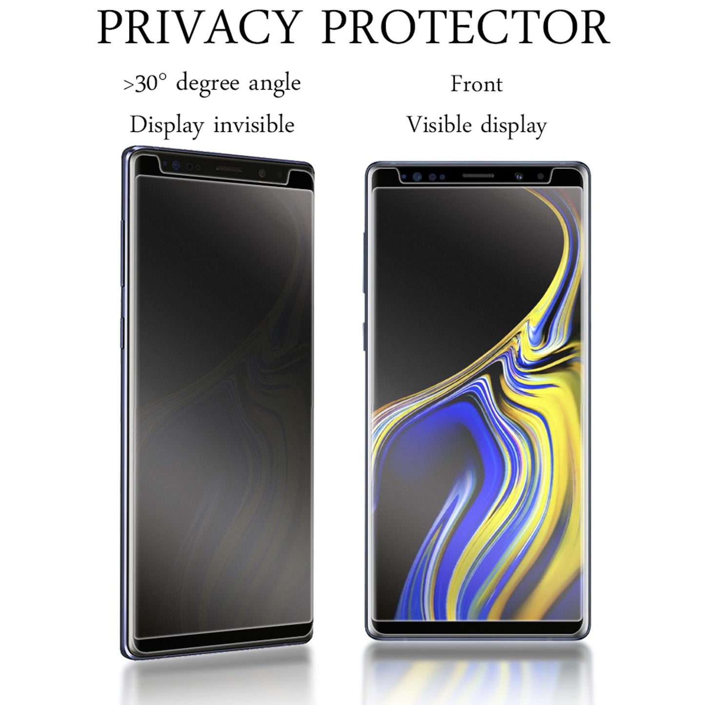 NALIA Sicht-Schutzglas kompatibel mit Samsung Galaxy Note 9, Anti Spy Blick-Schutz Glas Privacy Filter Full-Cover 9H Displayschutz-Folie, Phone Screen Protector Volle Bildschirm Display-Abdeckung