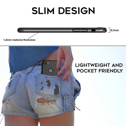 NALIA Rundum Handyhülle kompatibel mit iPhone 7, Cover 360° Grad Full-Body Doppel-Schutz Hülle mit Displayschutzglas, Bumper Hard-Case 2 in 1 Etui, Rückseite & Rahmen