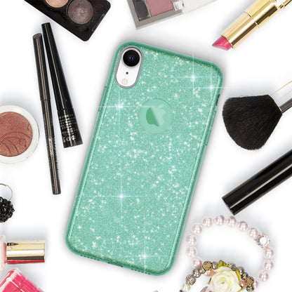 NALIA Glitzerhülle für iPhone XR – Funkelnder Glitzer-Look & Grip – SHINEPOP (Silikon Case) – Marke aus Berlin