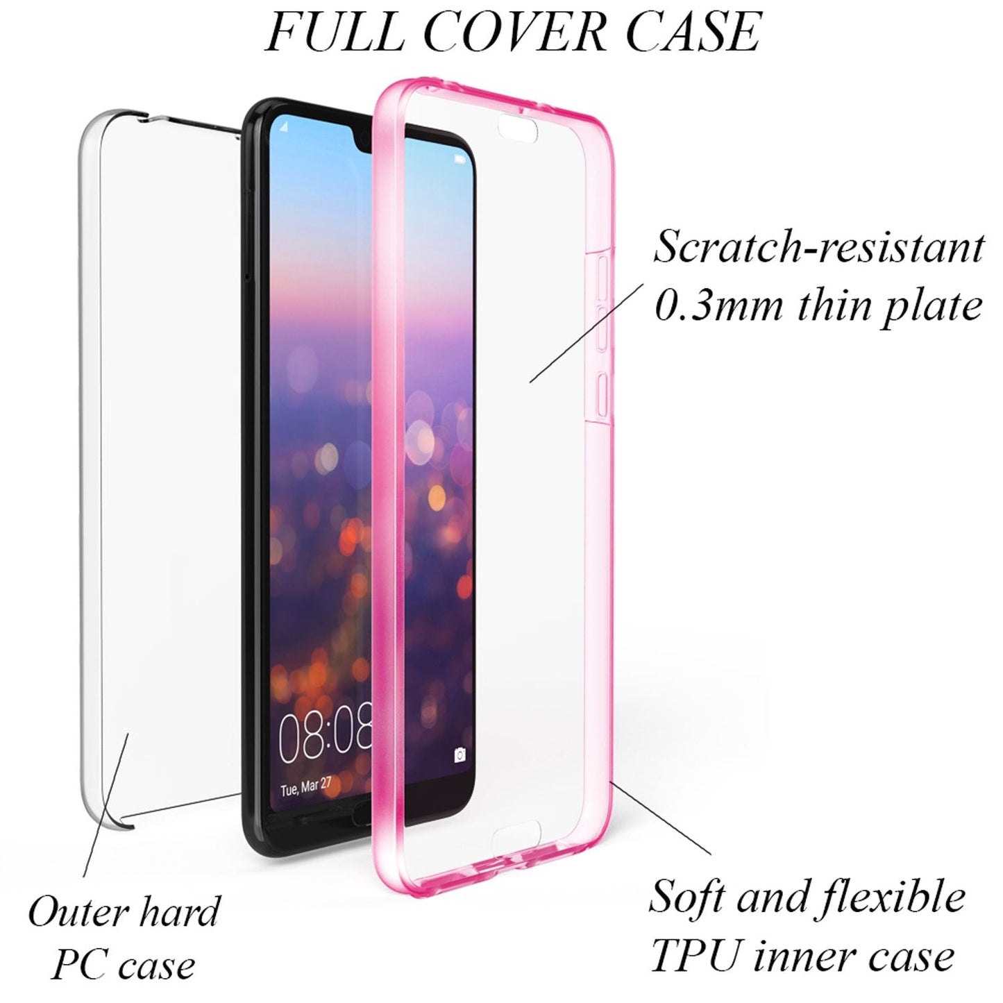 NALIA 360° Hülle für Huawei P20 Pro – Vorne & Hinten Schutz – 360GUARD (Full-Body Case) – Marke aus Berlin
