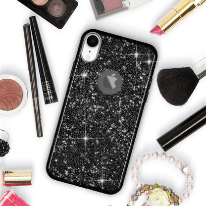 NALIA Glitzerhülle für iPhone XR – Funkelnder Glitzer-Look & Grip – SHINEPOP (Silikon Case) – Marke aus Berlin