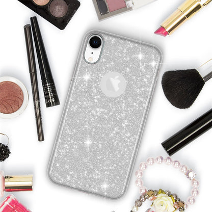 NALIA Glitzerhülle für iPhone XR – Funkelnder Glitzer-Look & Grip – SHINEPOP (Silikon Case) – Marke aus Berlin