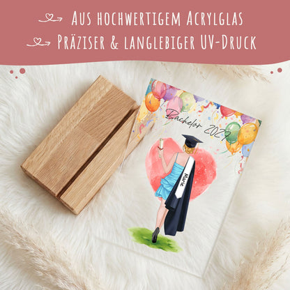 Acrylglas mit Konfiguration - Schulabschluss Bachelor/Master