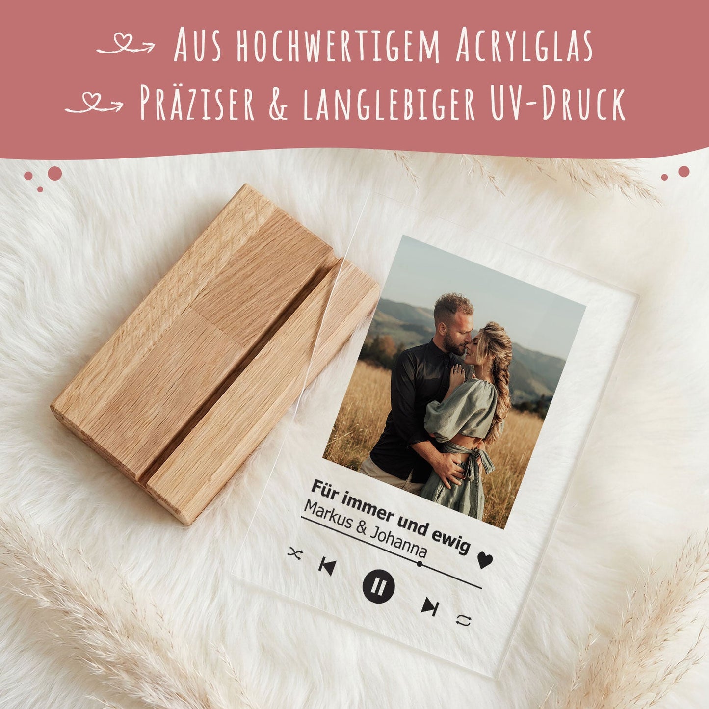Personalisiertes Song Cover auf Acrylglas - Geschenk mit eigenem Foto im Musik Cover Design