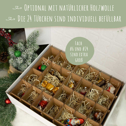 Personalisierter DIY Adventskalender mit Nummern Design zum selbst Befüllen