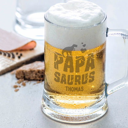 Montana Bierkrug mit Gravur "Papa Saurus" mit Namen