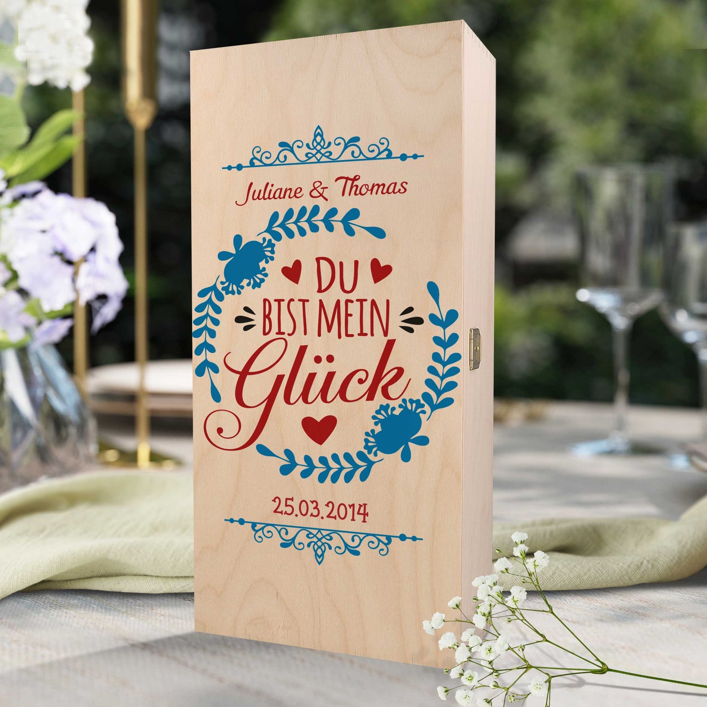 Leonardo Weinglas mit Gravur - "Du bist mein Glück"