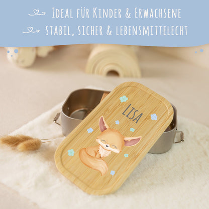 Brotdose mit Deckel für Kinder mit UV-Druck im "Fuchs" Design