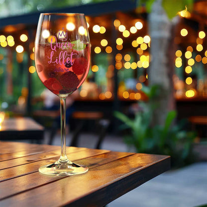Leonardo Weinglas mit UV-Druck - "Queen Lillet" mit Wunschname